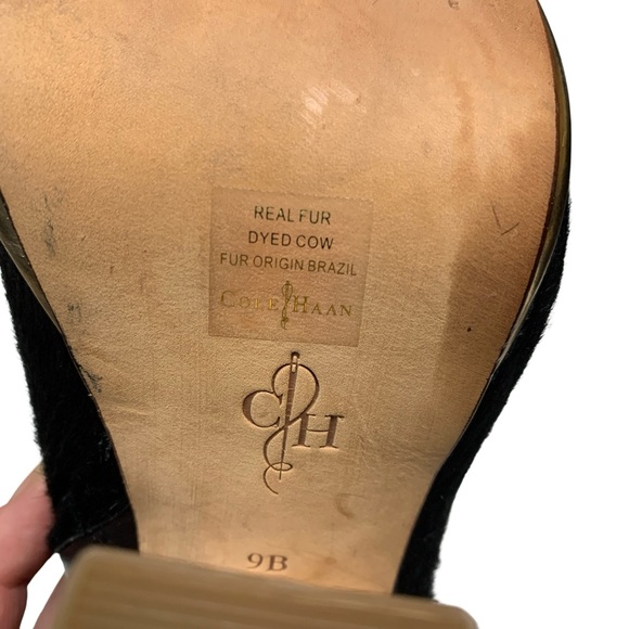 COLE HAAN "Sophie" calf hair boots with gold heel (9) - Picture 10 of 10